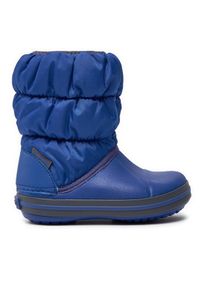 Crocs Śniegowce Winter Puff Boot Kids 14613 Granatowy. Kolor: niebieski. Materiał: materiał #1