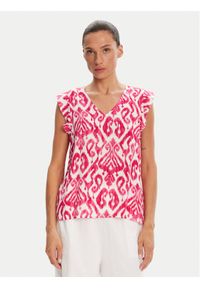 Pieces Bluzka Nya 17147804 Różowy Regular Fit. Kolor: różowy. Materiał: wiskoza
