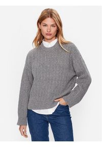 TOMMY HILFIGER - Tommy Hilfiger Sweter WW0WW39003 Szary Oversize. Kolor: szary. Materiał: syntetyk, bawełna #1