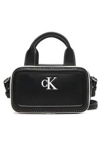 Calvin Klein Torebka Contrast Ck Mini Bauletto Bag LV04F1257G Czarny. Kolor: czarny. Materiał: skórzane #3