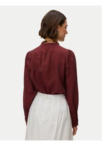 Vero Moda Koszula Irina 10338396 Bordowy Regular Fit. Kolor: czerwony. Materiał: wiskoza #5