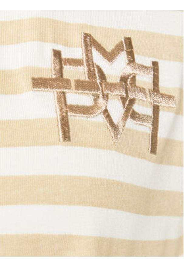 MVP Wardrobe T-Shirt MVPE4TS110.0JE0125 Beżowy Classic Fit. Kolor: beżowy. Materiał: bawełna