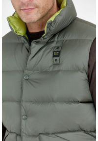 Blauer USA - BLAUER Zielony puchowy bezrękawnik męski Sebastian, Rozmiar L. Kolor: zielony. Materiał: puch. Długość rękawa: bez rękawów #4