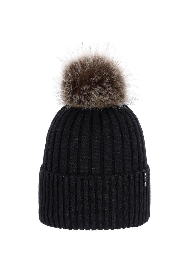 Viking - Czapka damska VIKING Hana Pompon Life Style. Kolor: czarny. Styl: sportowy