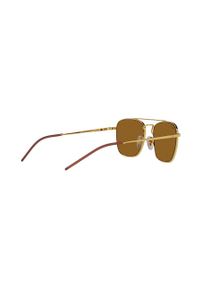 Ray-Ban okulary przeciwsłoneczne męskie kolor złoty. Kształt: prostokątne. Kolor: złoty #4