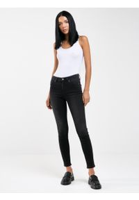 Big-Star - Jeansy damskie skinny z przetarciami czarne Adela 961. Kolor: czarny #7