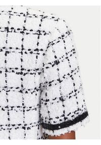 Karl Lagerfeld - KARL LAGERFELD Sukienka dzianinowa A3W13031 Écru Regular Fit. Typ kołnierza: dekolt w karo. Materiał: syntetyk #2