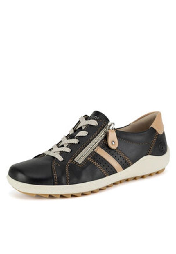 Remonte Półbuty R1432-01 Czarny. Kolor: czarny. Materiał: skóra