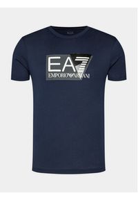 EA7 Emporio Armani T-Shirt 3DPT81 PJM9Z 1554 Granatowy Regular Fit. Kolor: niebieski. Materiał: bawełna #6