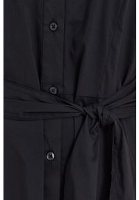 Lauren Ralph Lauren Sukienka 200748950002 kolor czarny mini rozkloszowana. Kolor: czarny. Materiał: tkanina. Długość rękawa: krótki rękaw. Wzór: gładki. Typ sukienki: rozkloszowane. Długość: mini #3
