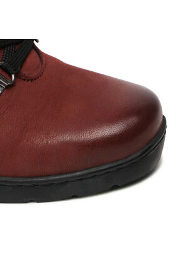 Go Soft Trzewiki WI23-WARUNA-03 Bordowy. Kolor: czerwony. Materiał: skóra