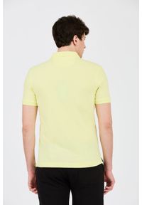 La Martina - LA MARTINA Cytrynowe męskie polo z małym logo, Rozmiar M. Typ kołnierza: polo. Kolor: żółty #8