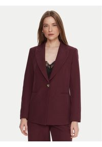 Maryley Marynarka 25IB187/M06/43BU Bordowy Regular Fit. Kolor: czerwony. Materiał: syntetyk