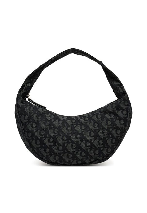 Calvin Klein Torebka Ckj Monogram Pinched Medium Shou LV04F3206G Czarny. Kolor: czarny