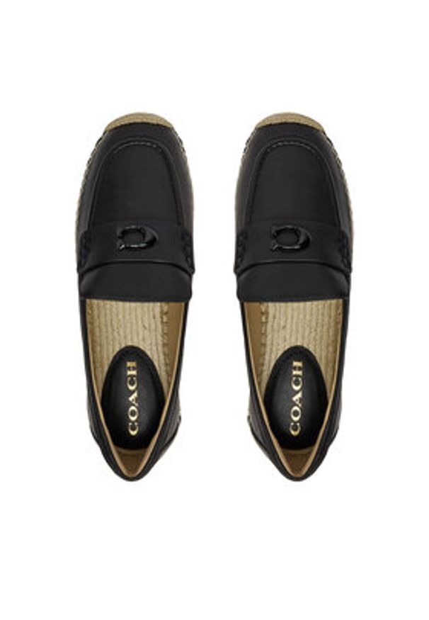 Coach Espadryle Camilla CR045 Czarny. Kolor: czarny. Materiał: skóra