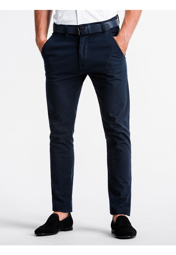 Niebieskie spodnie Ombre Clothing eleganckie