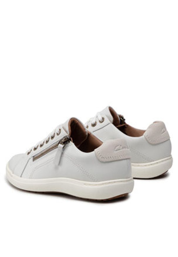 Clarks Sneakersy Nalle Lace 261650014 Szary. Kolor: szary. Materiał: skóra