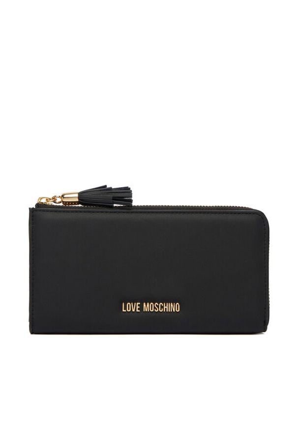 Love Moschino - LOVE MOSCHINO Portfel JC5690PP1OKD0000 Czarny. Kolor: czarny. Materiał: skóra