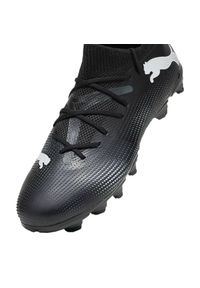 Buty piłkarskie Puma Future 7 Match FG/AG Jr 107729 02 czarne. Kolor: czarny. Materiał: dzianina, syntetyk. Szerokość cholewki: normalna. Sport: piłka nożna #7