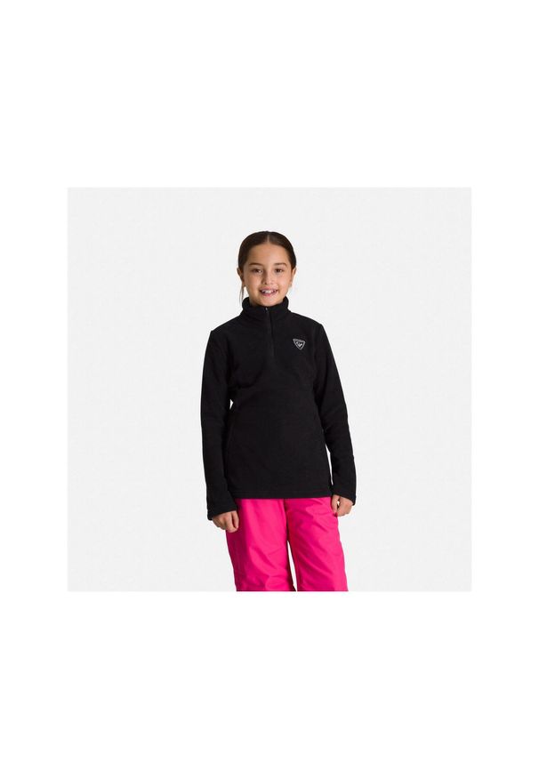 Polar narciarski dla dzieci Rossignol Girl 1/2 Zip Fleece czarny. Kolor: czarny. Materiał: polar. Sport: narciarstwo