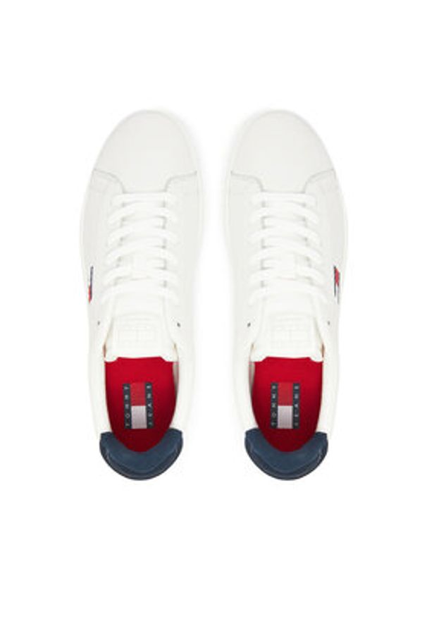 Tommy Jeans Sneakersy Archive '98 EM0EM01596 Biały. Kolor: biały. Materiał: skóra