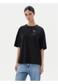 BOSS T-Shirt C_Eboyfriend_4 50540441 Czarny Oversize. Kolor: czarny. Materiał: bawełna