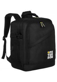 Plecak podróżny Peterson [DH] PTN PLG-02-T czarny. Kolor: czarny. Materiał: materiał. Styl: casual, sportowy