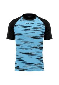 Koszulka Sportowa Givova Pixel 3XL - Oddychająca i Lekka. Kolor: czarny, niebieski, wielokolorowy. Sport: fitness