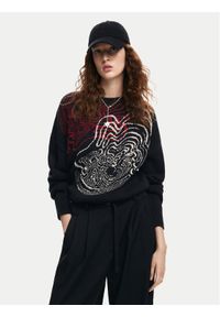 Desigual Sweter Toulouse Lacroix 24WWJF54 Czarny Loose Fit. Kolor: czarny. Materiał: syntetyk #1