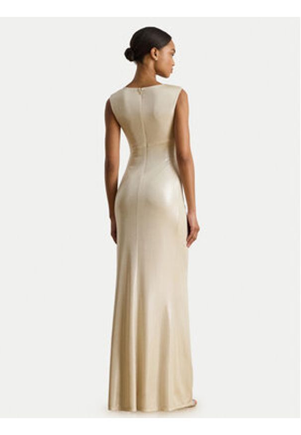 Lauren Ralph Lauren - LAUREN RALPH LAUREN Sukienka wieczorowa 253P04060001 Beżowy Slim Fit. Kolor: beżowy. Materiał: syntetyk. Styl: wizytowy