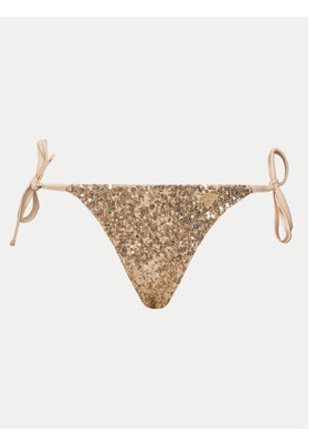 Guess Dół od bikini E3GO02 KBMV0 Złoty. Kolor: złoty. Materiał: syntetyk