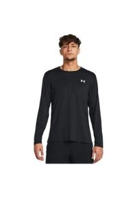 Under Armour - Koszulka longsleeve fitness męska UNDER ARMOUR z długim rękawem. Kolor: czarny. Długość rękawa: długi rękaw. Długość: długie. Sport: fitness