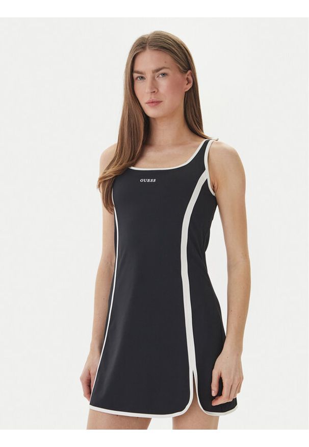Guess Sukienka codzienna V6GK06 K2997 Czarny Classic Fit. Okazja: na co dzień. Kolor: czarny. Materiał: syntetyk. Typ sukienki: proste. Styl: casual