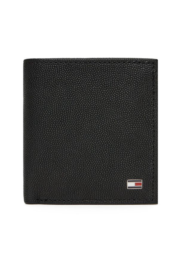 TOMMY HILFIGER - Tommy Hilfiger Duży Portfel Męski Th Flag Trifold AM0AM13521 Czarny. Kolor: czarny. Materiał: skóra