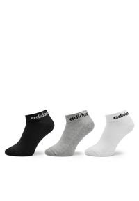 Adidas - adidas Skarpety Niskie Unisex Linear Ankle Socks Cushioned Socks 3 Pairs IC1304 Szary. Kolor: szary. Materiał: bawełna