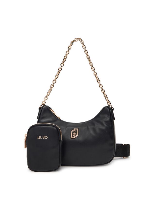 Liu Jo Torebka S Hobo AF5180 E0077 Czarny. Kolor: czarny. Materiał: skórzane