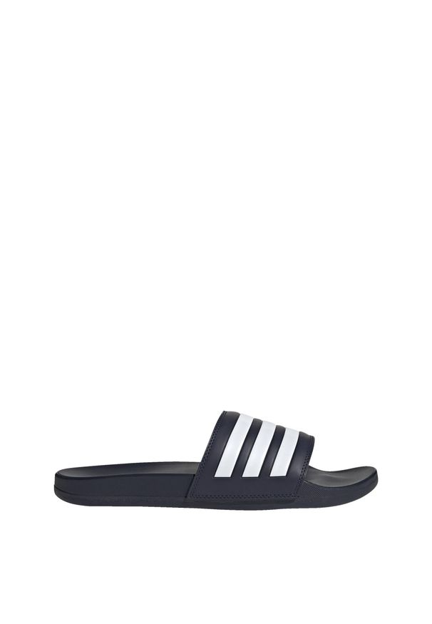 Adidas - adilette Comfort Slides. Kolor: czarny, niebieski, wielokolorowy, biały. Styl: sportowy