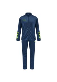 Dres Hummel Promo. Kolor: niebieski. Materiał: dresówka. Sport: piłka nożna #1