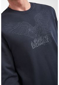 Armani Exchange - Bluza męska ARMANI EXCHANGE. Materiał: bawełna, prążkowany. Długość rękawa: długi rękaw. Długość: długie. Wzór: nadruk