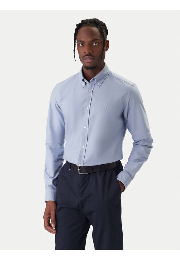 BOSS Koszula H-Roan 50555920 Fioletowy Slim Fit. Kolor: fioletowy. Materiał: bawełna