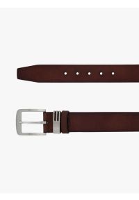 Ryłko - Brązowy pasek ze skóry licowej. Kolor: brązowy. Materiał: skóra. Styl: klasyczny, street, elegancki #1