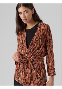 Vero Moda Bluzka Easy 10297344 Brązowy Relaxed Fit. Kolor: brązowy. Materiał: wiskoza #5
