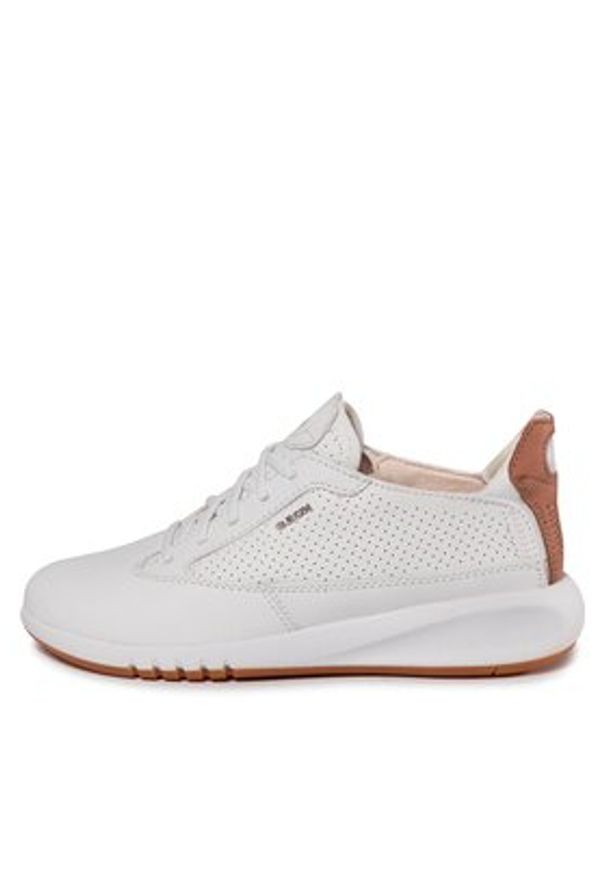 Geox Sneakersy D Aerantis A D02HNA 00085 C1000 Biały. Kolor: biały. Materiał: skóra