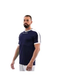 Givova - Męska Koszulka Interlock Revolution. Kolor: niebieski, wielokolorowy, biały. Sport: turystyka piesza