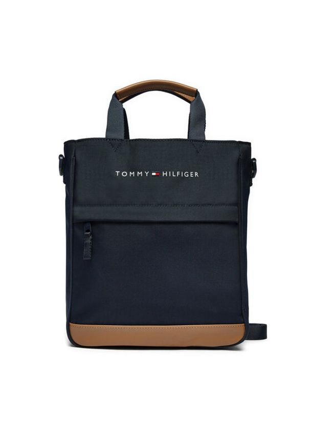 TOMMY HILFIGER - Tommy Hilfiger Torebka Th Essential Shoulder Bag AU0AU01950 Granatowy. Kolor: niebieski