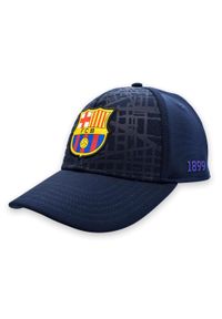 Czapka z daszkiem FC Barcelona Jr - oficjalna licencjonowana. Kolor: niebieski