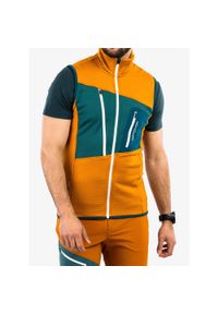 ORTOVOX - Kamizelka męska Ortovox Fleece Grid Vest. Kolor: pomarańczowy