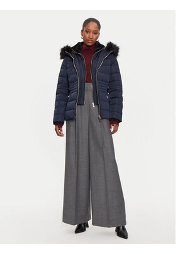 Morgan Kurtka puchowa 242-GIPITI Granatowy Regular Fit. Kolor: niebieski. Materiał: syntetyk