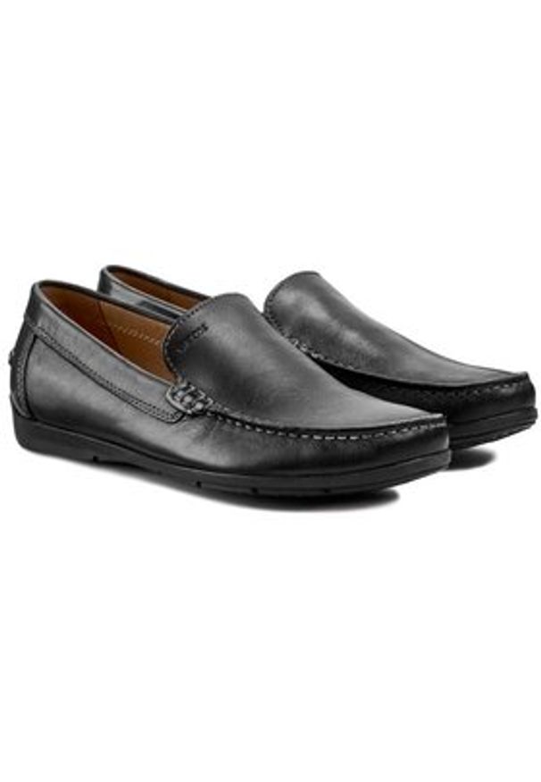 Geox Mokasyny U Simon A U32Q3A 00043 C9999 Czarny. Kolor: czarny. Materiał: skóra