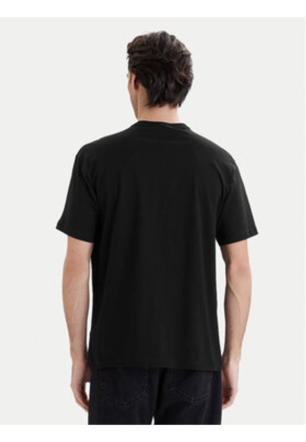 Versace Jeans Couture T-Shirt 80GAHT04 CJ00T Czarny Regular Fit. Kolor: czarny. Materiał: bawełna